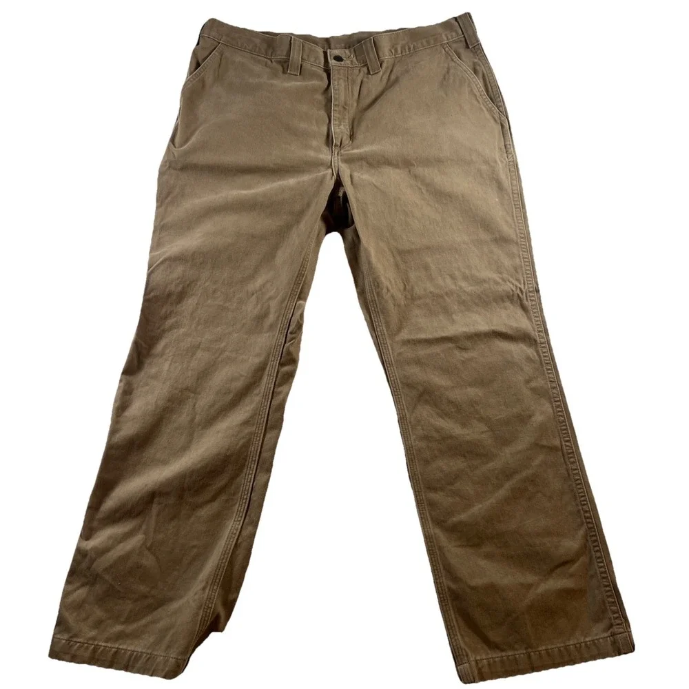 CARHARTT Field Khaki Twill Pants Relaxed Fit 100095-253 Mens Size 40x30 Beige